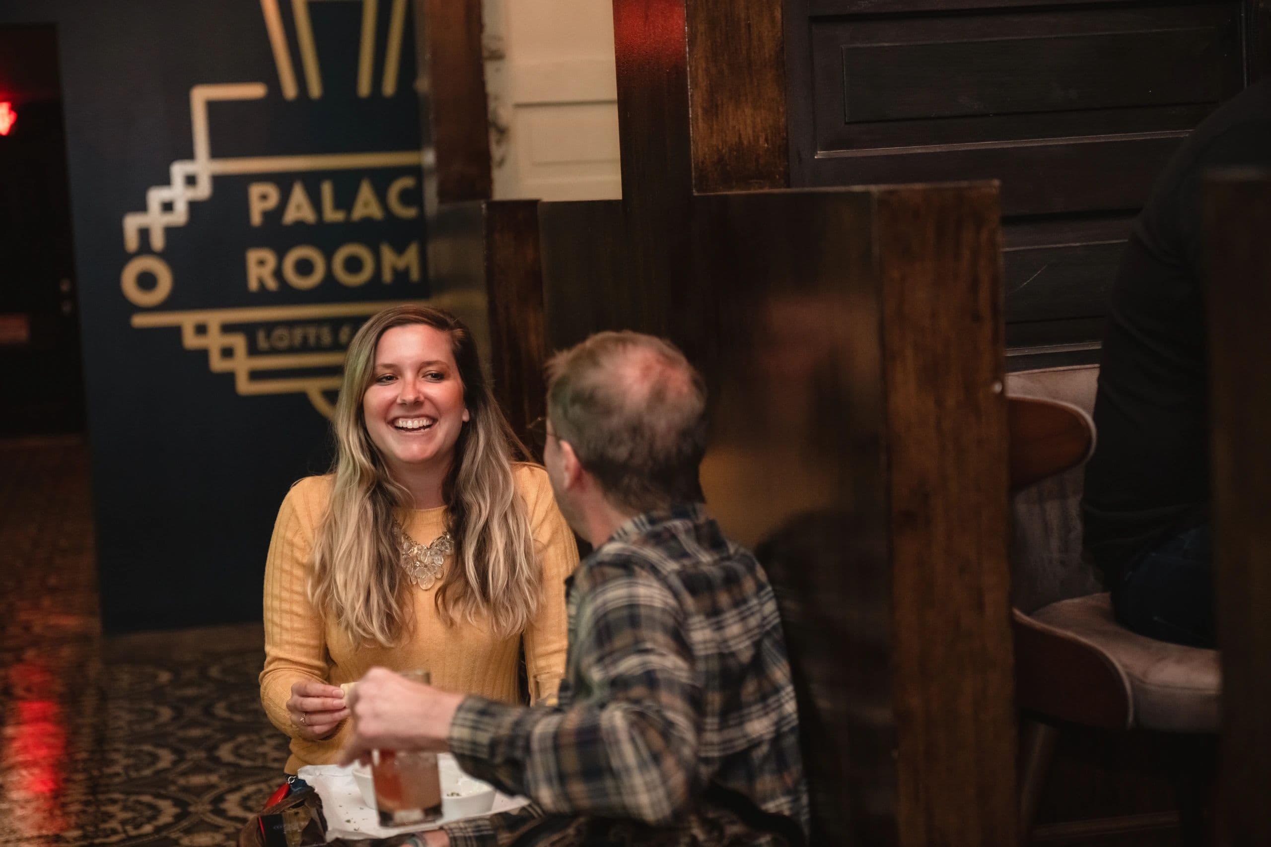 Guests gathered at Palace Rooms